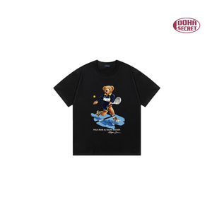 Polo Ralph Lauren Tennis Bear T-Shirt — أسود