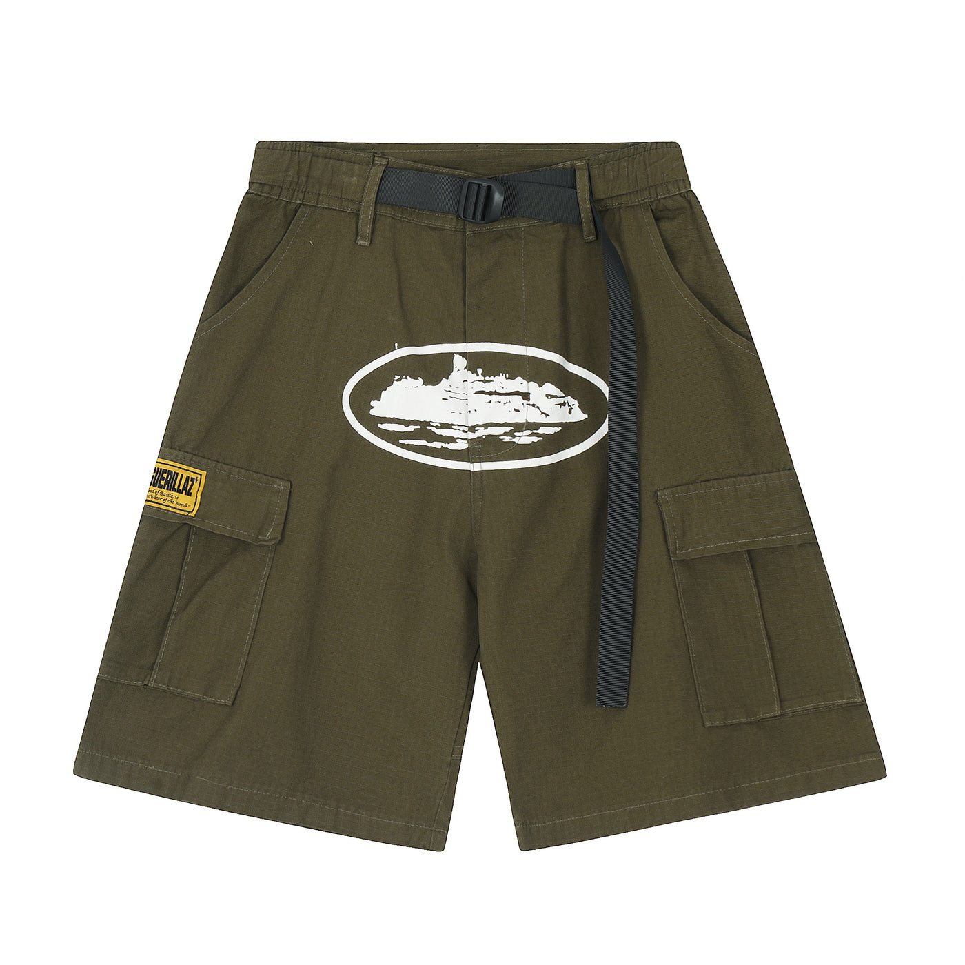 Corteiz Alcatraz Cargo Shorts "Khaki Green"